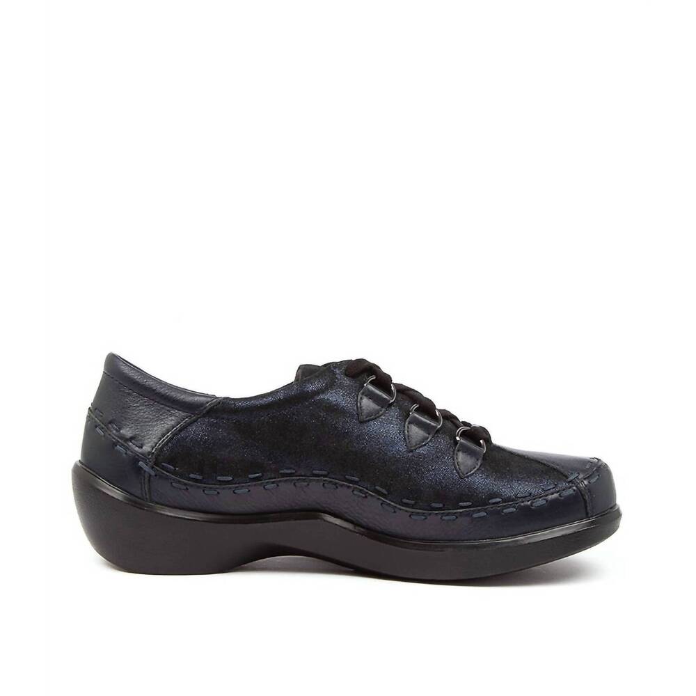 NEW ZIERA women's allsorts shoe - wide in navy swirl leather